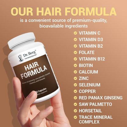 Dr. Berg All-in-One Vitamins for Hair, Skin & Nails – Advanced Formula (90 Veg Capsules)