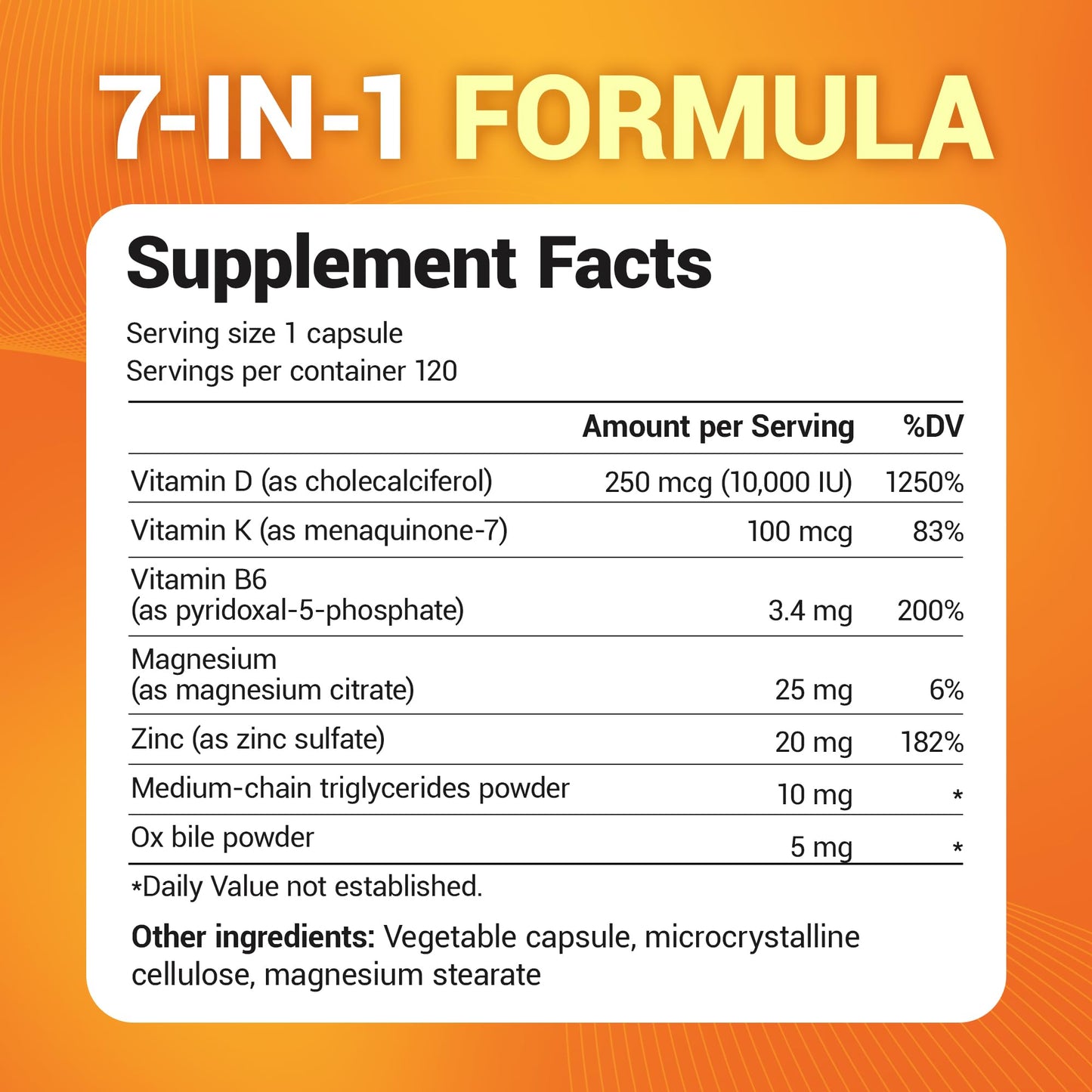 Dr. Berg Vitamin D3 K2 10,000 IU | 120 Capsules | Lab-Tested, High Absorption