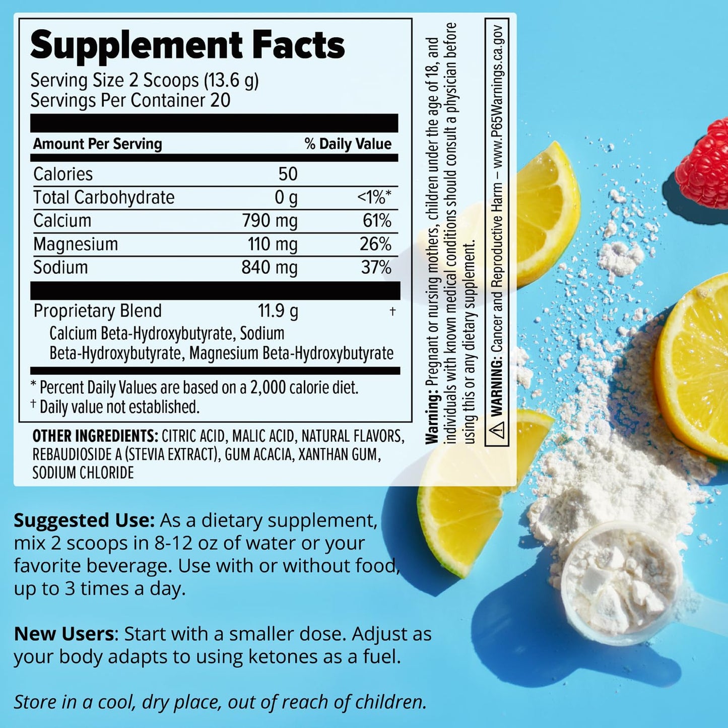 Dr. Boz Keto BHB Powder Raspberry Lemonade 20 Servings – Energy & Cravings Support