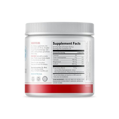 Dr. Boz Keto BHB Powder Raspberry Lemonade 20 Servings – Energy & Cravings Support