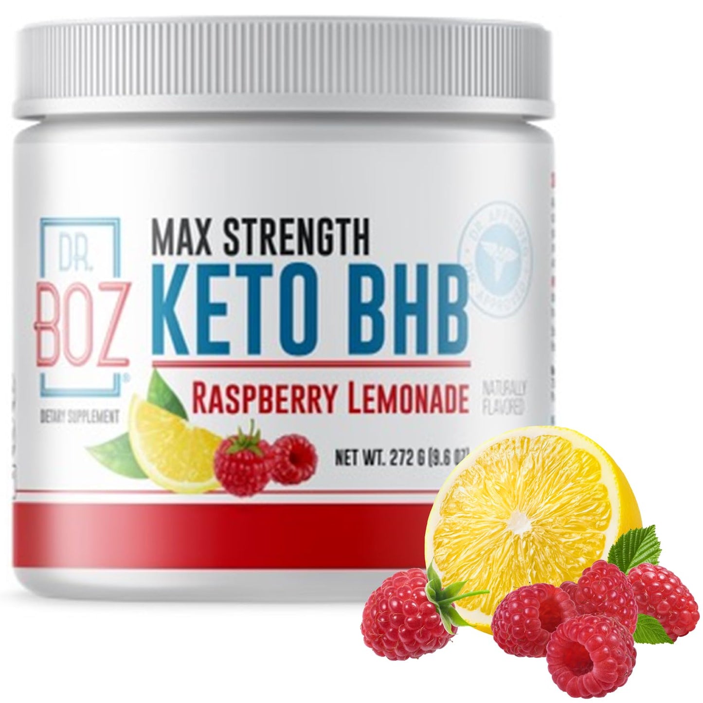 Dr. Boz Keto BHB Powder Raspberry Lemonade 20 Servings – Energy & Cravings Support
