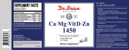 Dr. Brian Calcium Supplement – Bone & Teeth Health, Non-GMO, 90 Tablets