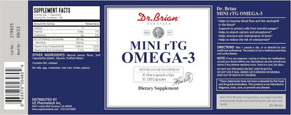 Dr. Brian Fish Oil Supplement 130 Softgels | Highly Absorbed rTG Omega-3 with EPA/DHA