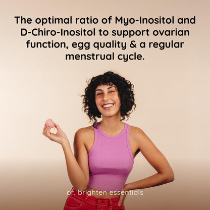 Dr. Brighten Myoinositol Plus – Doctor Formulated Myo- & D-Chiro-Inositol for Hormone Balance & Ovarian Health
