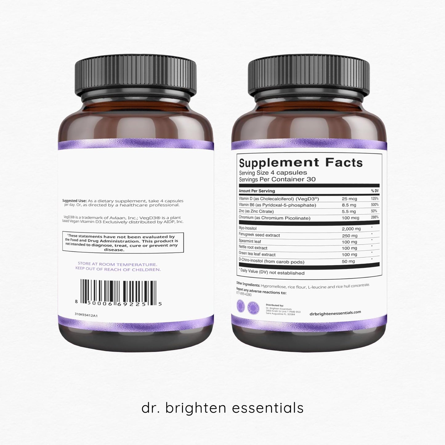 Dr. Brighten Myoinositol Plus – Doctor Formulated Myo- & D-Chiro-Inositol for Hormone Balance & Ovarian Health