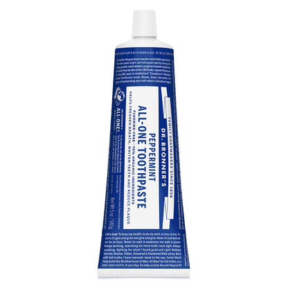 Dr. Bronner’s All-One Toothpaste - Peppermint, 5 oz | 70% Organic