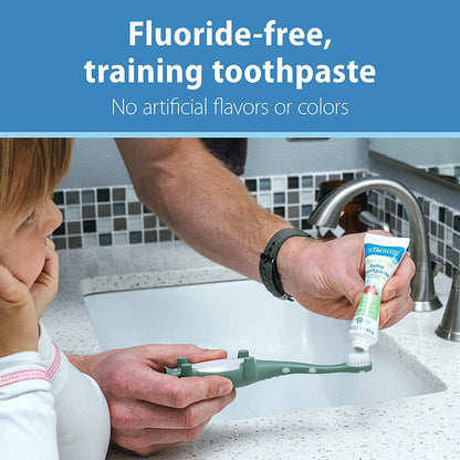 Dr. Brown's Infant-to-Toddler Toothbrush Set with Fluoride-Free Strawberry Toothpaste - Giraffe (0-3 yrs)