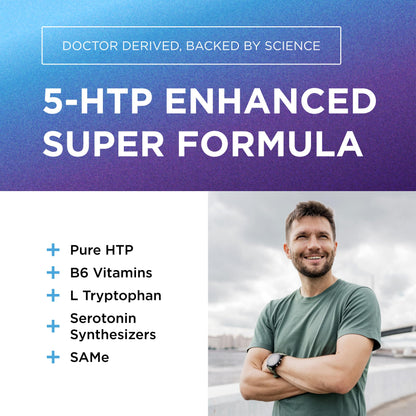 DR. EMIL NUTRITION 200 MG 5-HTP Plus with SAM-e – Mood, Stress & Sleep Support | 120 Vegan Capsules (60 Servings)