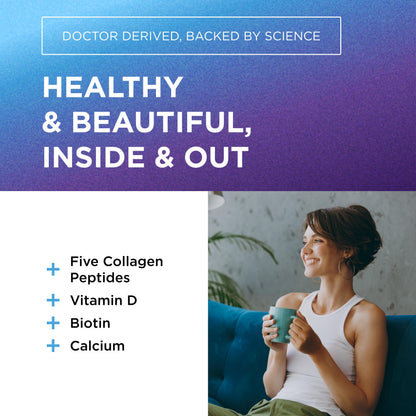 DR. EMIL NUTRITION Multi Collagen Peptides Plus Biotin & Vitamin D — Hair, Skin & Nails Support, 60 Servings