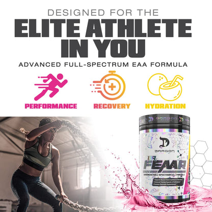 Dr. FEAAR Advanced Full-Spectrum EAA Matrix | Dragon Pharma – 30 Servings, Peach Guava