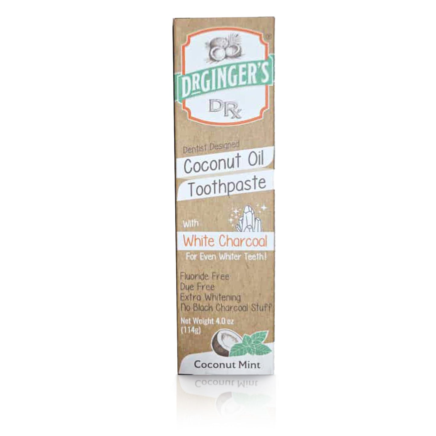 Dr. Ginger's Coconut Oil Charcoal Toothpaste | Natural Toothpaste