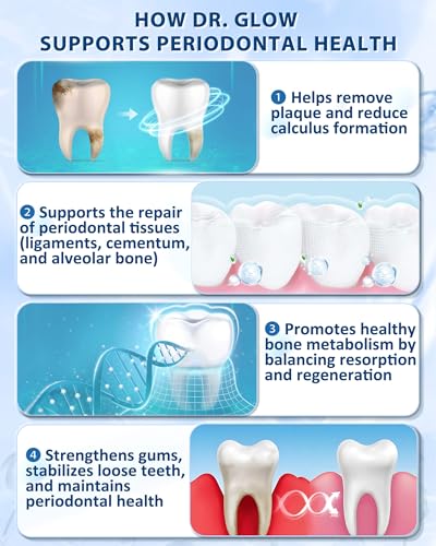 Dr. Glow Gum Disease Treatment Toothpaste – Periodontitis & Gingivitis Care, Fluoride Free 3.52 oz