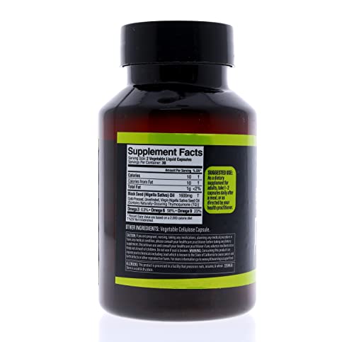 Dr. HERBALIST Black Seed Oil Capsules - 120 Count, 1600mg Per Serving | Organic Cold-Pressed Nigella Sativa