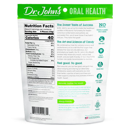 Dr. John's Dry Mouth Drops (Orange) - Sugar Free, Low-Calorie, Keto-Friendly, 24 Count (Pack of 2)