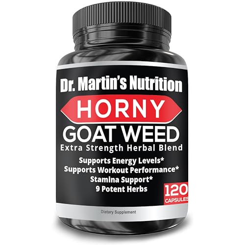 DR. MARTIN'S NUTRITION Super Strength Horny Goat Weed 1590mg – 240 Capsules (Pack of 2)