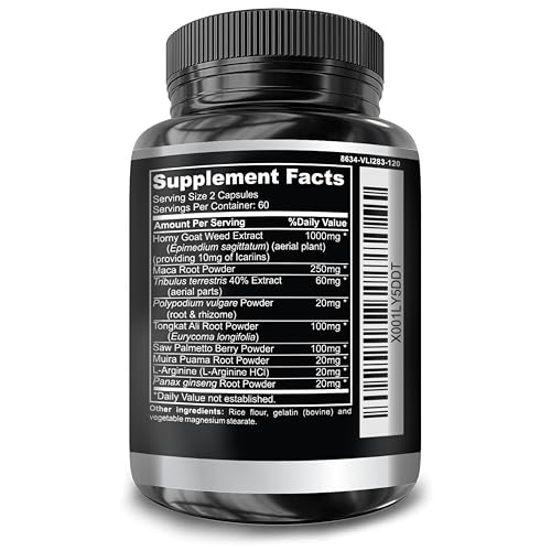 DR. MARTIN'S NUTRITION Super Strength Horny Goat Weed 1590mg – 240 Capsules (Pack of 2)