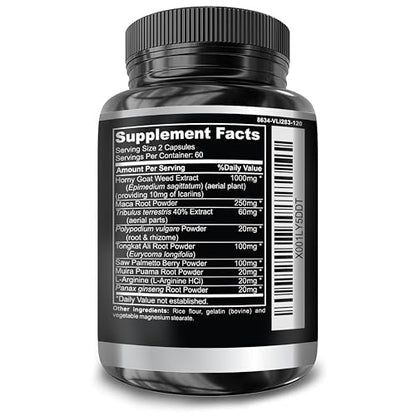 DR. MARTIN'S NUTRITION Super Strength Horny Goat Weed 1590mg – 240 Capsules (Pack of 2)