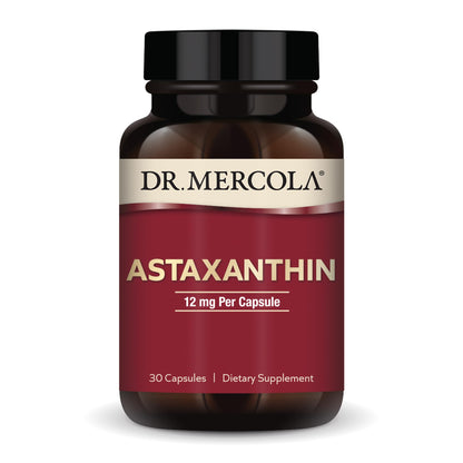 Dr. Mercola Astaxanthin 12 mg – 30 Servings, Non-GMO Dietary Supplement for Immune, Vision & Skin Support