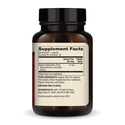 Dr. Mercola Astaxanthin 12 mg – 30 Servings, Non-GMO Dietary Supplement for Immune, Vision & Skin Support