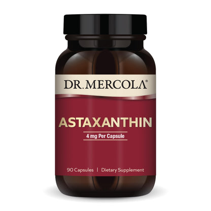 Dr. Mercola Organic Astaxanthin 4 mg - 90 Capsules | Organic Microalgae Extract, Non-GMO