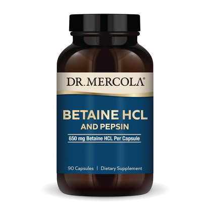 Dr. Mercola Betaine HCL & Pepsin - Digestive Support (90 Capsules)