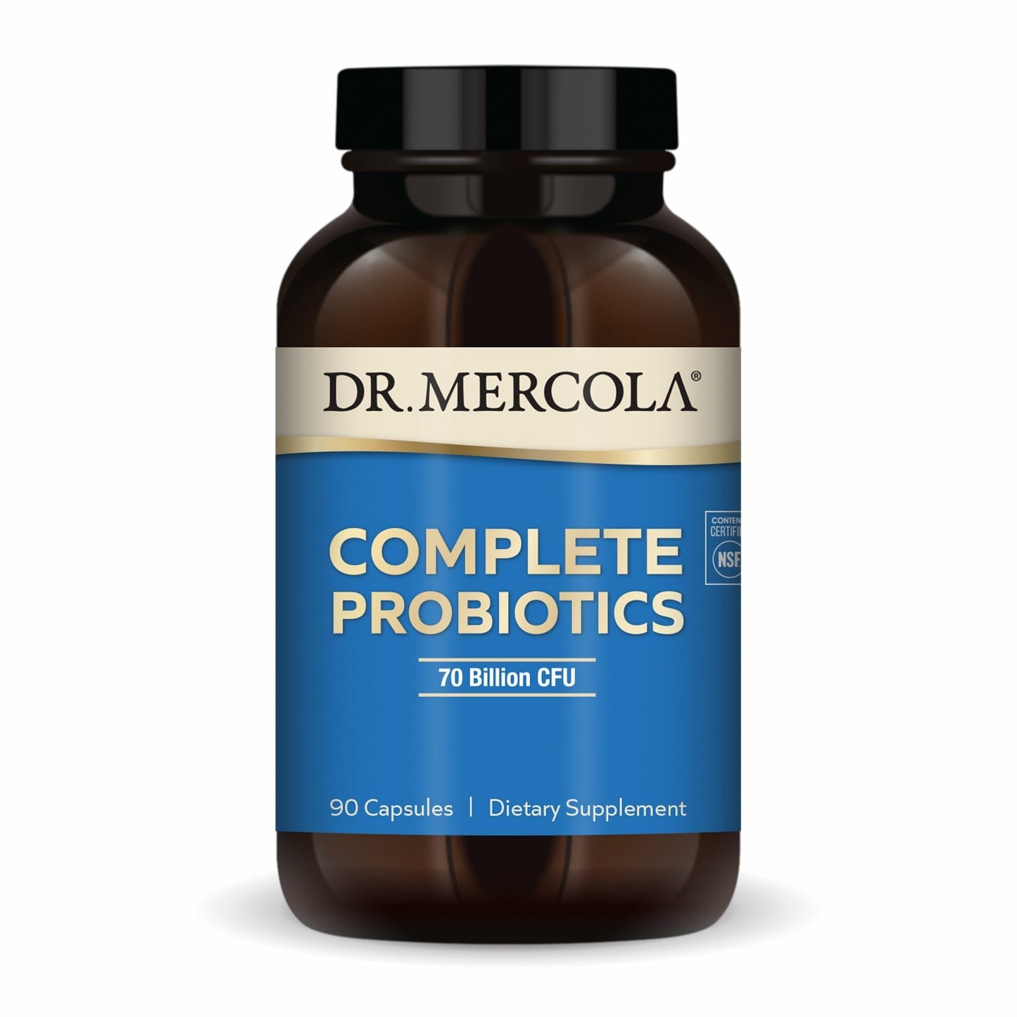 Dr. Mercola Complete Probiotics - 70 Billion CFU | 10 Strains for Digestive & Immune Support | 90 Capsules
