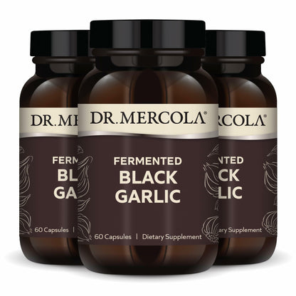 Dr. Mercola Fermented Black Garlic, 90 Servings (180 Capsules) – Immune Support, Non-GMO
