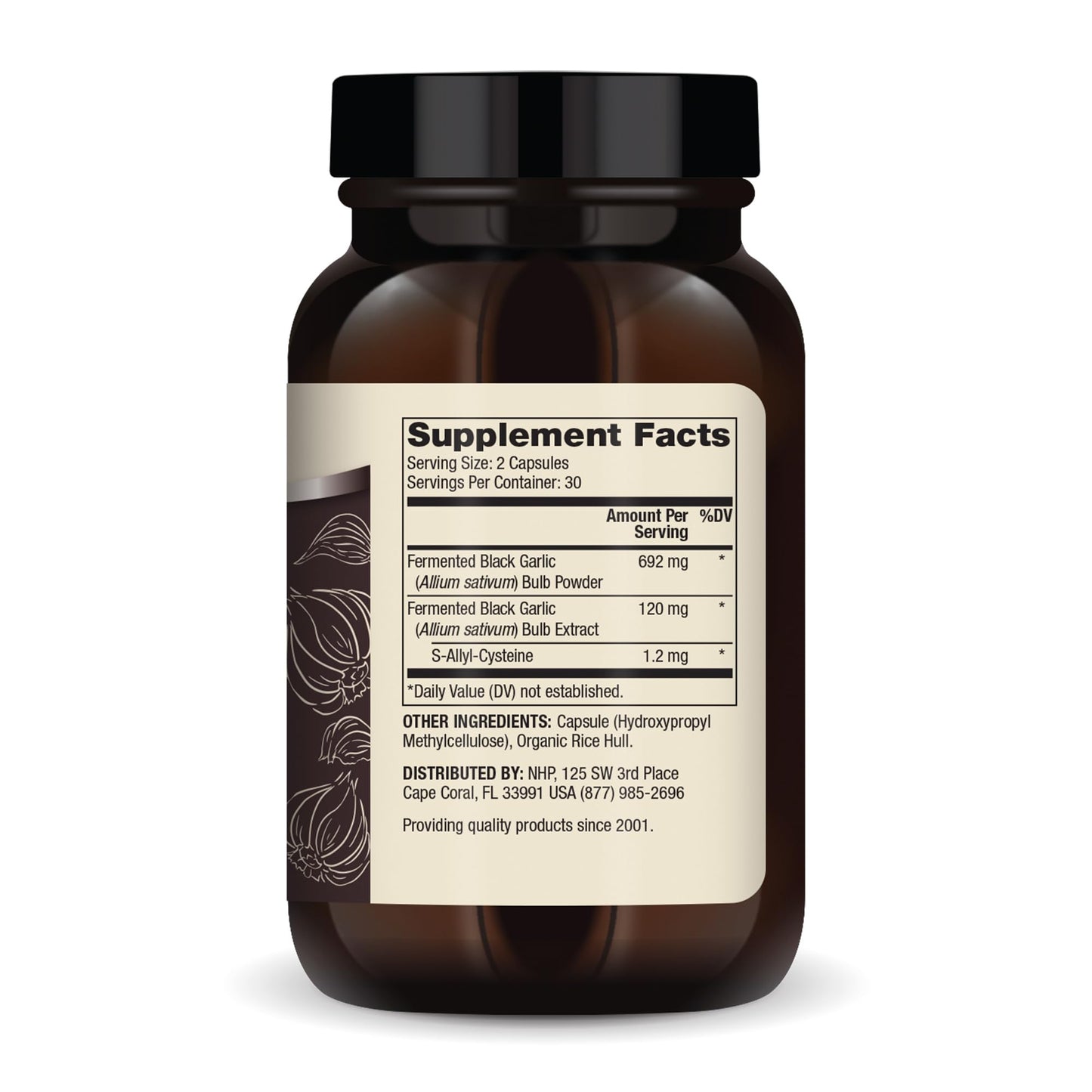 Dr. Mercola Fermented Black Garlic, 90 Servings (180 Capsules) – Immune Support, Non-GMO