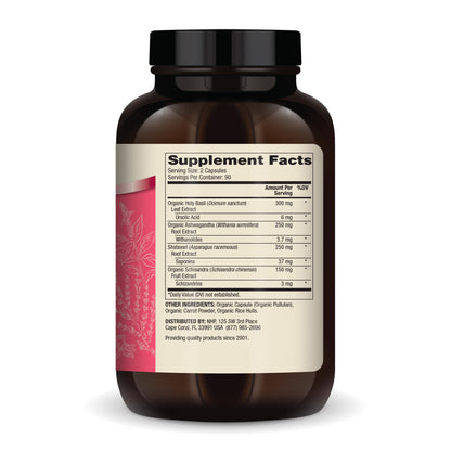 Dr. Mercola Herbal Adrenal Support - 90 Servings (180 Capsules) | Mood & Stress Management, Non-GMO