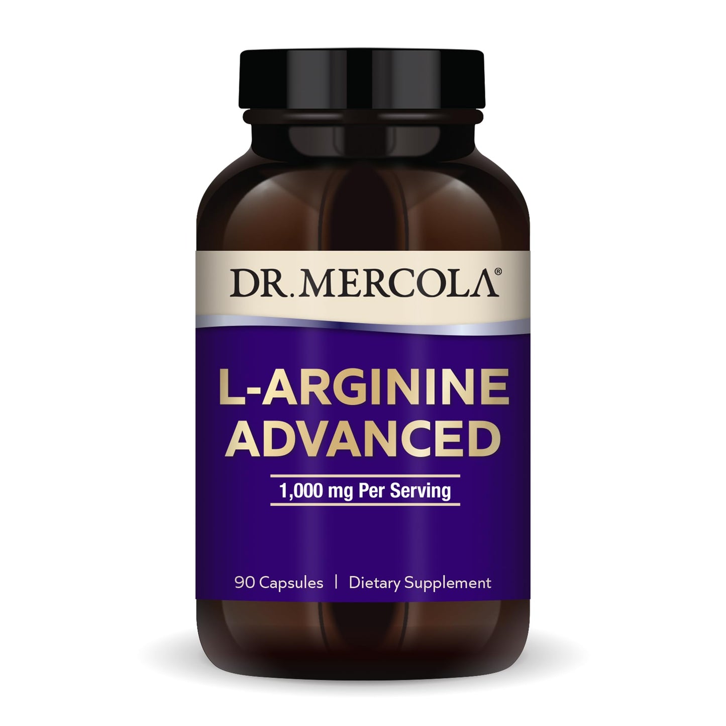 Dr. Mercola L-Arginine Advanced - 30 Servings (90 Capsules) | 1000 mg per Serving | Non-GMO Dietary Supplement