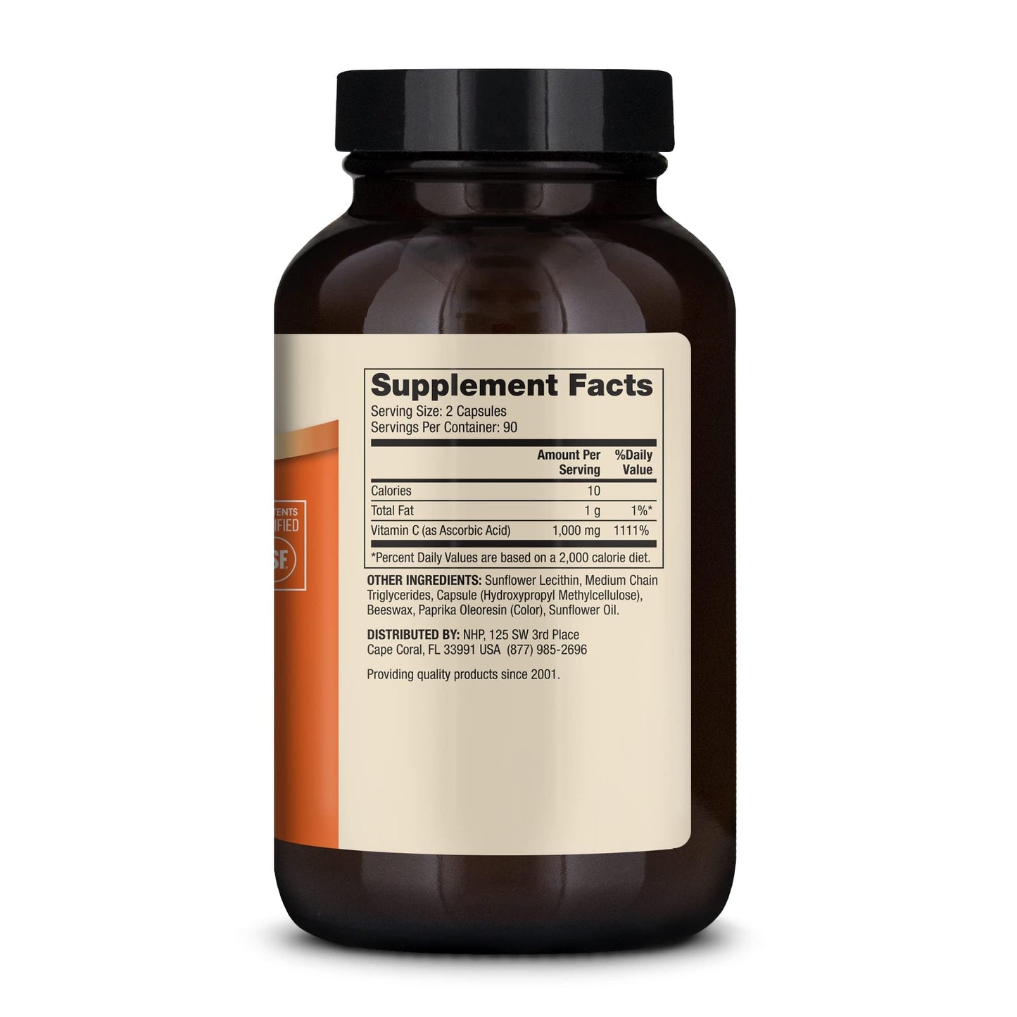 Dr. Mercola Liposomal Vitamin C - 1,000 mg Bioavailable Vitamin C - Immune, Brain, Heart & Eye Support - 180 Capsules