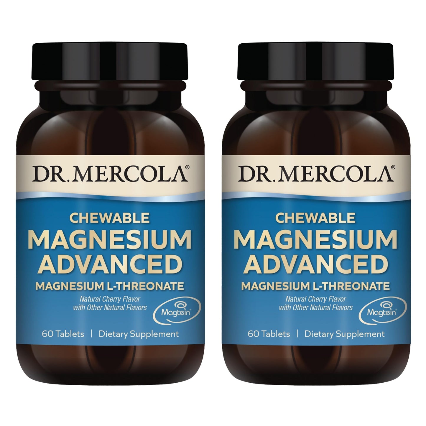 Dr. Mercola Magnesium Advanced – 2 Pack, 60 Tablets per Bottle, Cherry Flavor, Magnesium L-Threonate