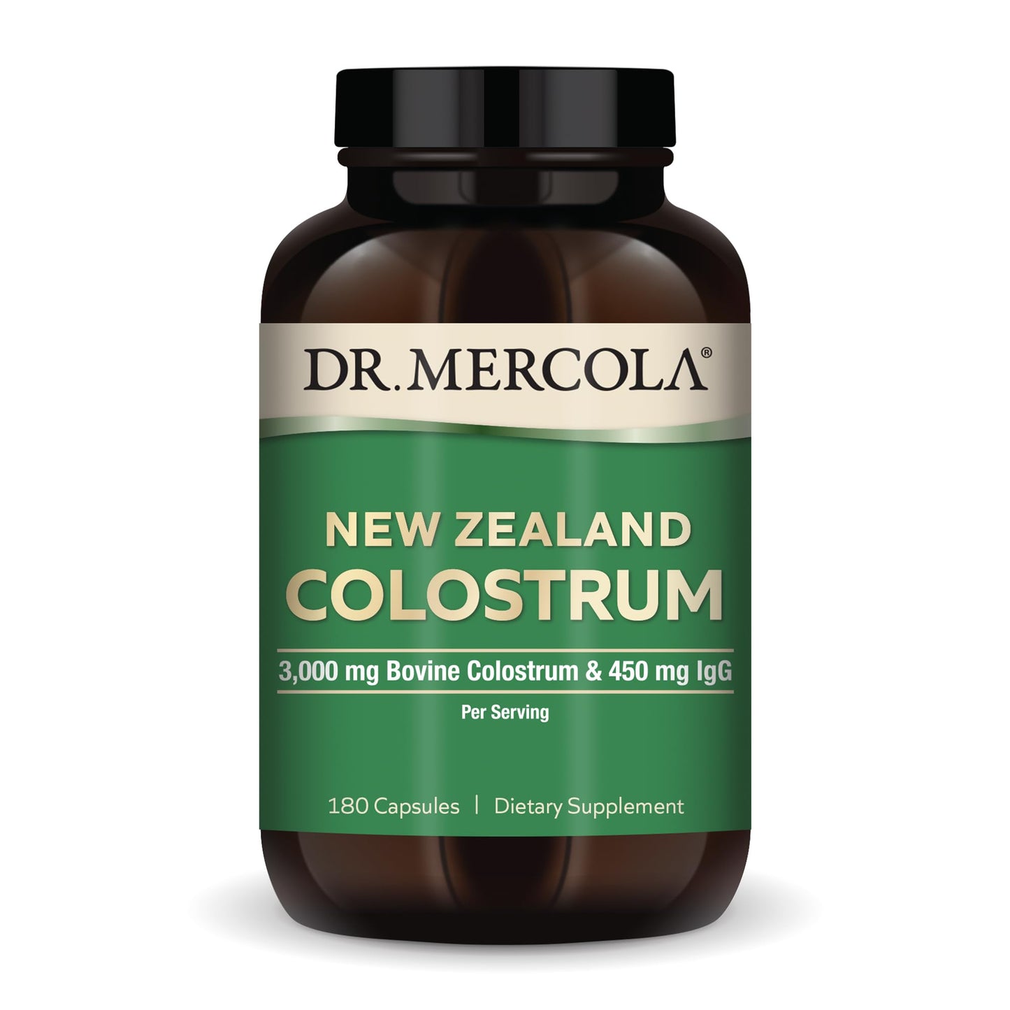 Dr. Mercola NZ Colostrum – 3,000mg Colostrum + 450mg IgG, 180 Caps, Non-GMO