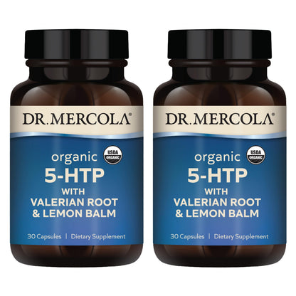 Dr. Mercola Organic 5-HTP with Valerian & Lemon Balm – 2 Pack, Sleep Support