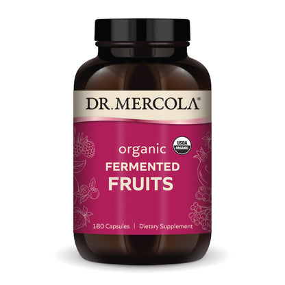 Dr. Mercola Organic Fermented Fruits – 30 Servings, 180 Capsules, Immune Support, USDA Organic