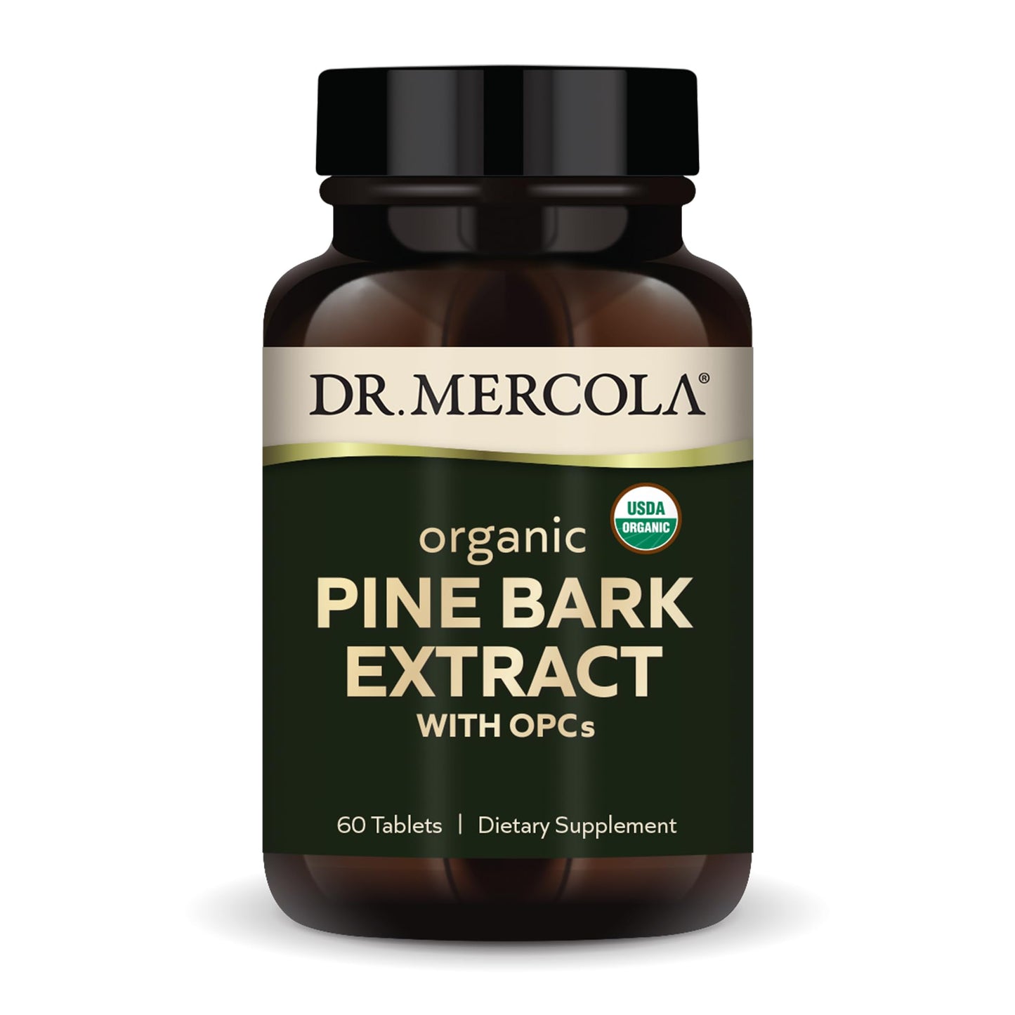 Dr. Mercola Organic Pine Bark Extract - 30 Servings (60 Tablets), OPCs, USDA Organic, Non-GMO