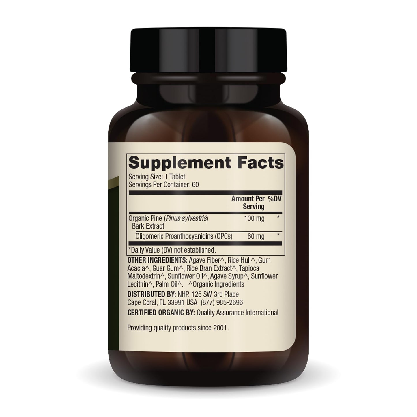 Dr. Mercola Organic Pine Bark Extract - 30 Servings (60 Tablets), OPCs, USDA Organic, Non-GMO