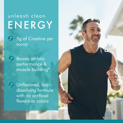 Dr. Mercola Pure Power Creatine Monohydrate – 5 g/Serving, NSF Certified, Unflavored