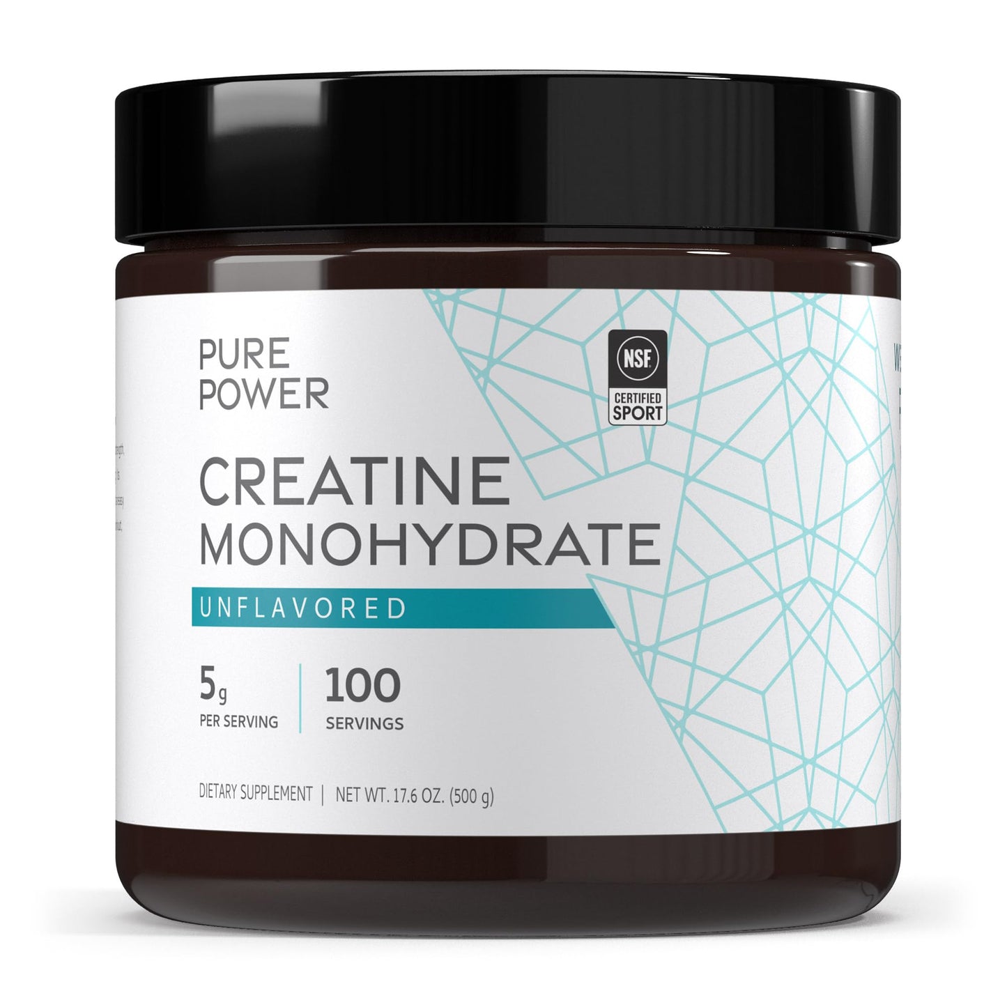Dr. Mercola Pure Power Creatine Monohydrate – 5 g/Serving, NSF Certified, Unflavored