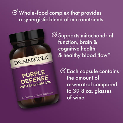 Dr. Mercola Purple Defense - High-Potency Antioxidant Support - 90 Capsules