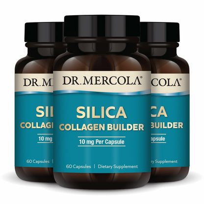 Dr. Mercola Silica Collagen Builder – Plant-Based Silica for Skin, Hair, Nails & Bones (180 Capsules)