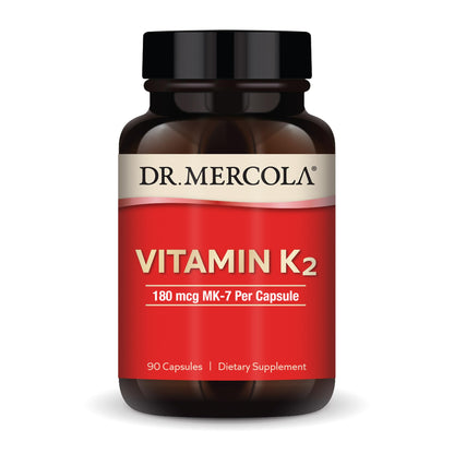 Dr. Mercola Vitamin K2 180 mcg MK-7 – Supports Arterial & Heart Health – 90 Servings
