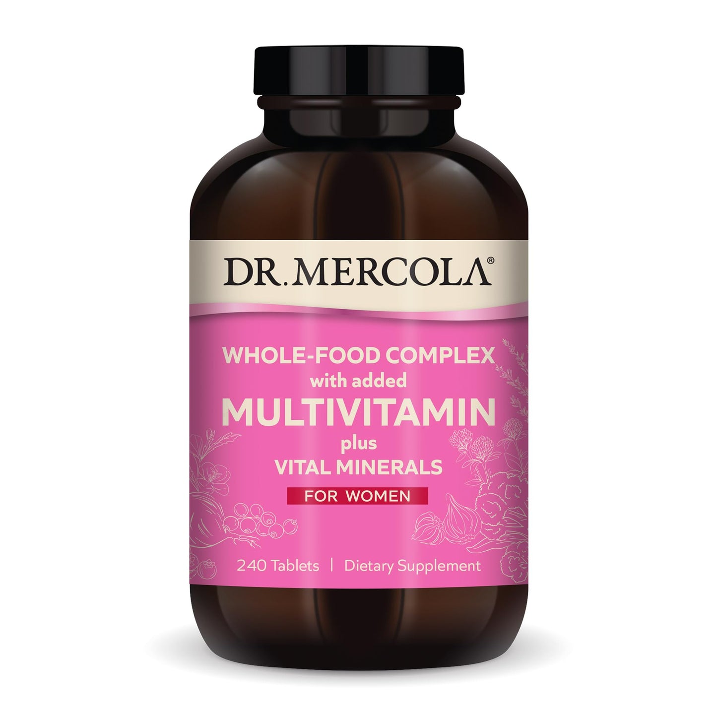 Dr. Mercola Whole-Food Complex for Women – Multivitamin with Vital Minerals | 240 Tablets