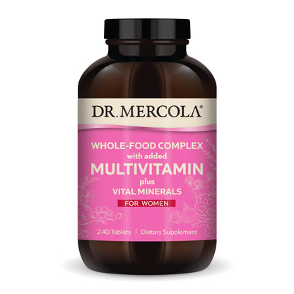 Dr. Mercola Whole-Food Complex for Women – Multivitamin with Vital Minerals | 240 Tablets
