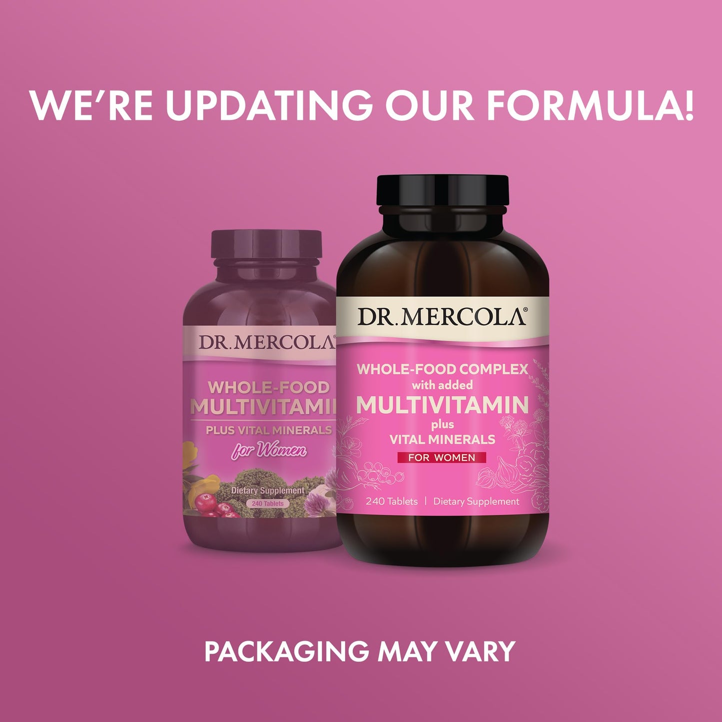 Dr. Mercola Whole-Food Complex for Women – Multivitamin with Vital Minerals | 240 Tablets