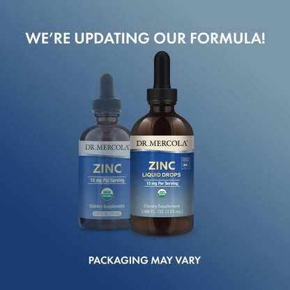 Dr. Mercola Zinc Drops – 15 mg Organic Zinc, Immune Support | USDA Organic