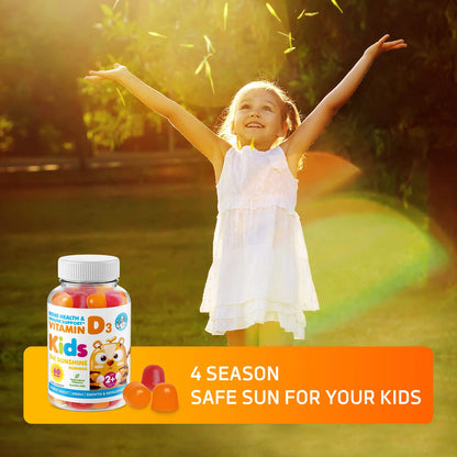 DR. MORITZ Vitamin D Gummies – 2000 IU, 180 Count, Vegetarian & Gelatin-Free | Immune Support for Kids & Adults
