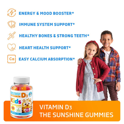 DR. MORITZ Vitamin D Gummies – 2000 IU, 180 Count, Vegetarian & Gelatin-Free | Immune Support for Kids & Adults