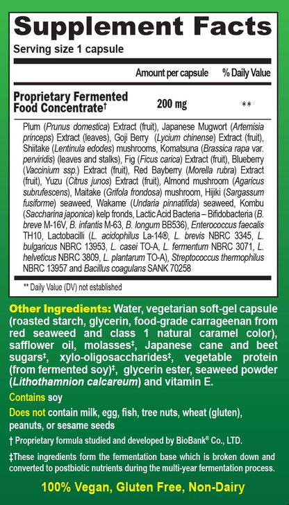 Dr Ohhira's Probiotics Original by Essential Formulas — 3-Year Fermented Prebiotics, Postbiotic Metabolites, 60 Capsules