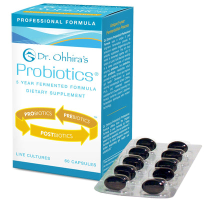Essential Formulas Dr. Ohhira’s Probiotics Professional Formula — 60 Capsules, 5-Year Fermented Prebiotics & Postbiotic Metabolites